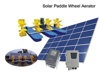 Аэратор на солнечных батареях с лопастным колесом